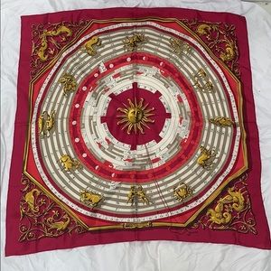 Hermès Astrology Pattern Silk Scarf